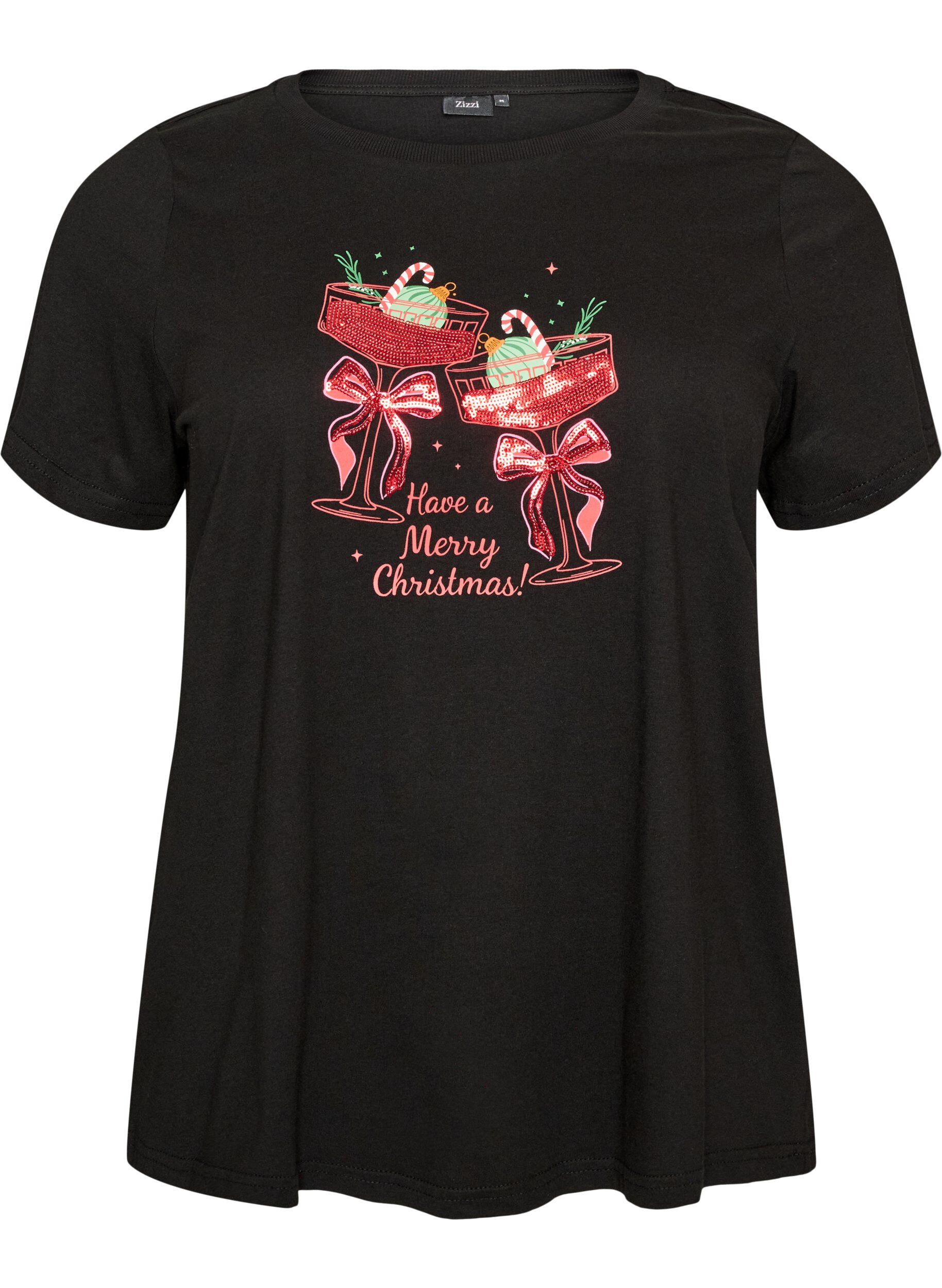 ZizziJule t-shirt i &oslash;kologisk bomuld, Sort, Packshot image number 0