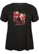 Jule t-shirt i &oslash;kologisk bomuld, Sort, Packshot image number 0