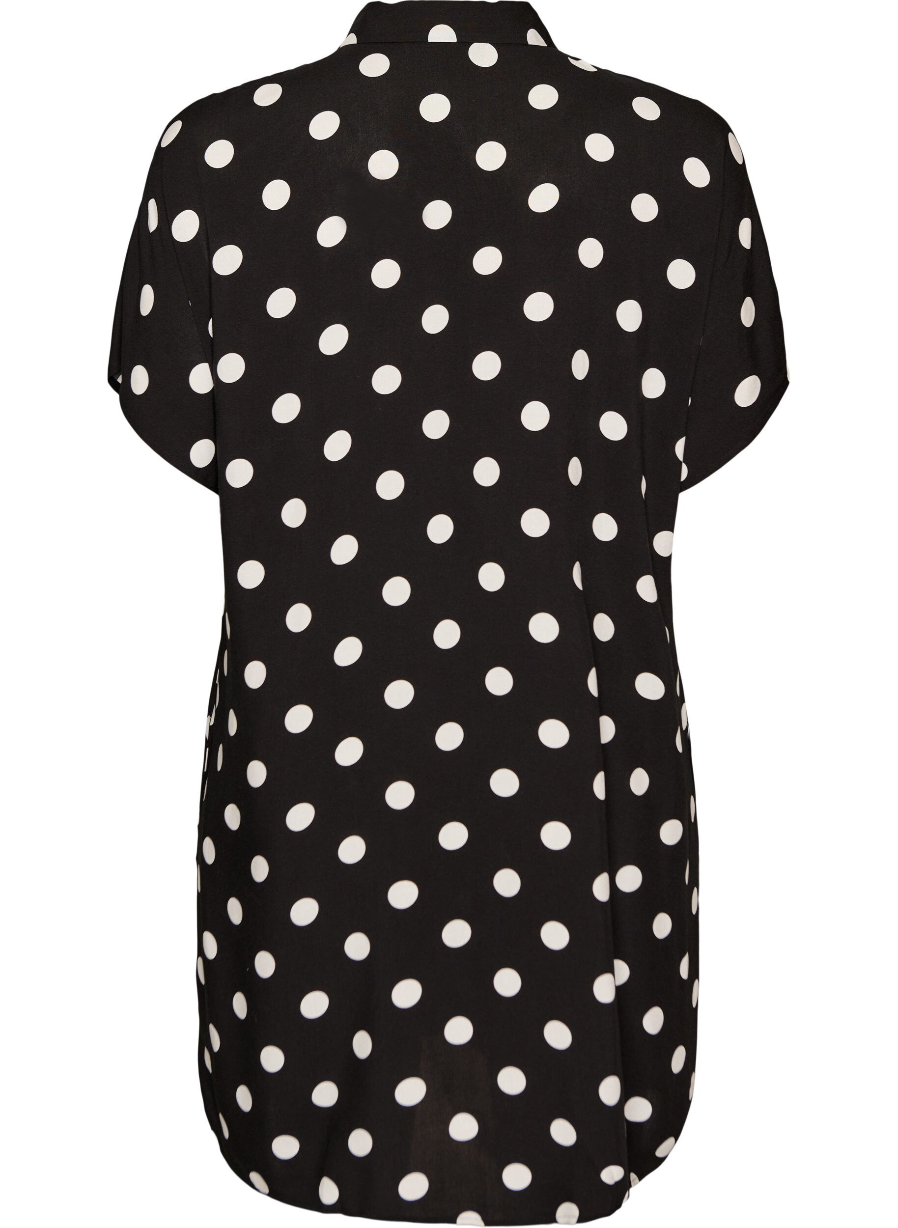 Zizzi L&oslash;stsiddende lang skjorte i viskose, Vanilla, Packshot image number 1