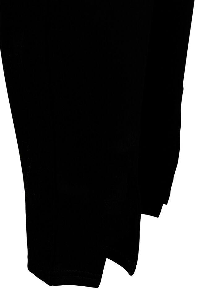 Viskose leggings med knapdetalje, Sort, Packshot image number 3