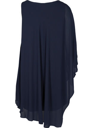 One-shoulder kjole med a-form , Night Sky, Packshot image number 1