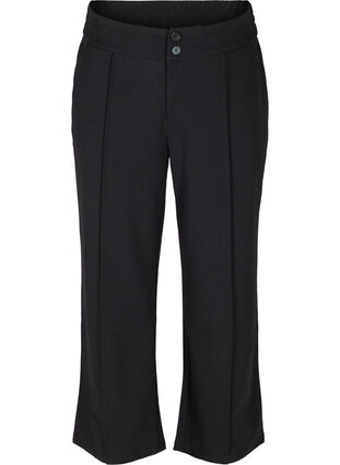 Klassiske ensfarvede bukser, Black, Packshot image number 0