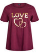 T-shirt med motiv , R&oslash;d, Packshot image number 0