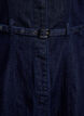 Denimkjole med b&aelig;lte og 3/4-&aelig;rmer, Bl&aring;, Packshot image number 3