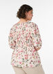 Bluse i viskose med smock og peplum-effekt, Vanilla, Model image number 2