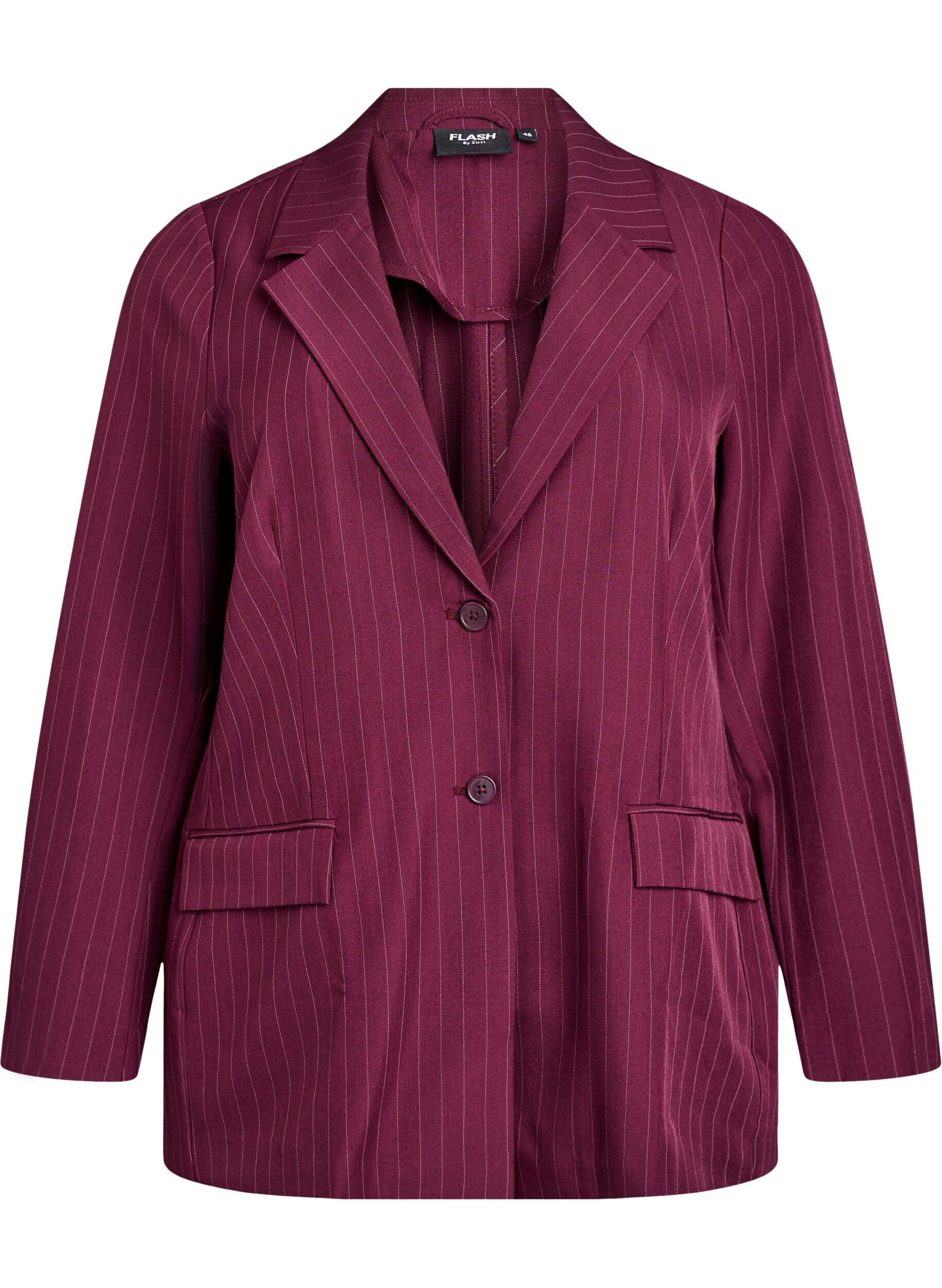 ZizziBlazer med lommer og slids, R&oslash;d, Packshot image number 0