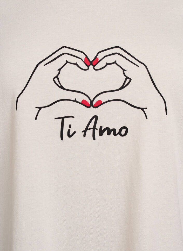 T-shirt med motiv, Hvid, Packshot image number 2