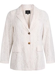 Blazer i blonde med knaplukning, Vanilla