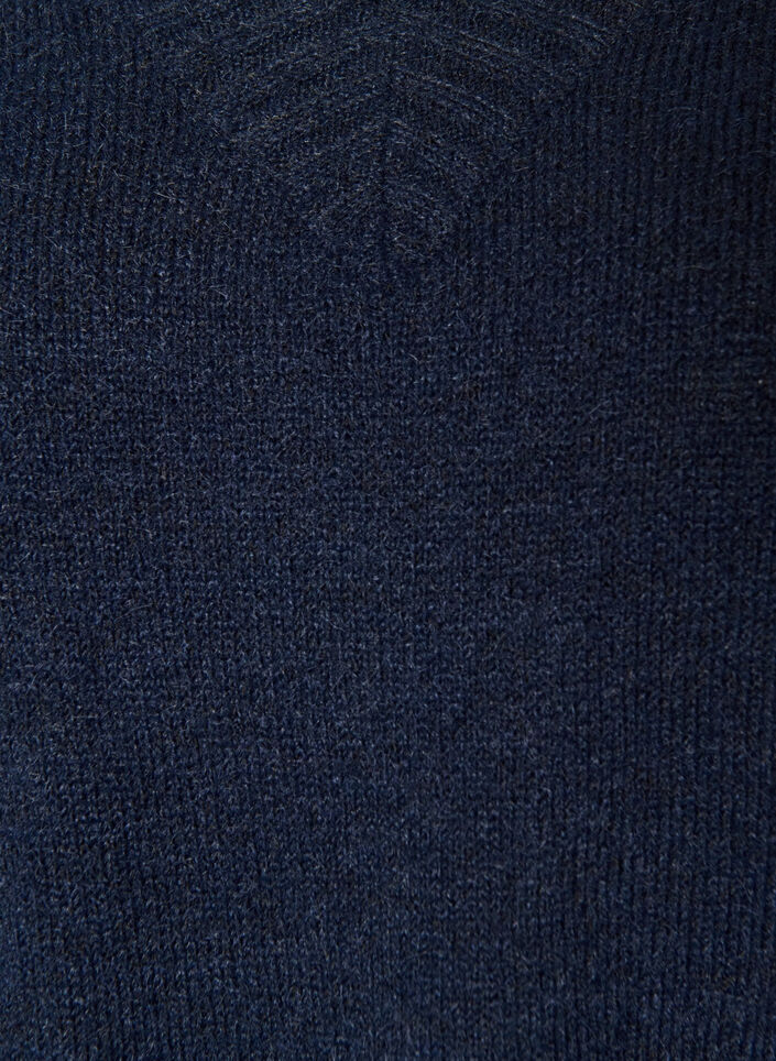 Striktr&oslash;je med V-hals, Bl&aring;, Packshot image number 2