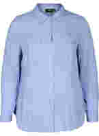 Viskose skjorte med brystlommer, Blue Heron