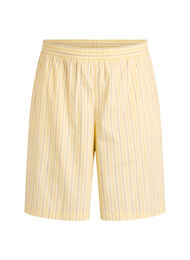 Stribede shorts med h&oslash;j talje og l&oslash;s pasform, Gul