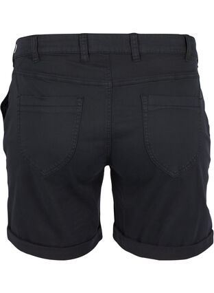 Regular fit shorts i bomuld , Black, Packshot image number 1