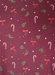 Natbluse med print, M&oslash;rk Bordeaux, Packshot image number 2