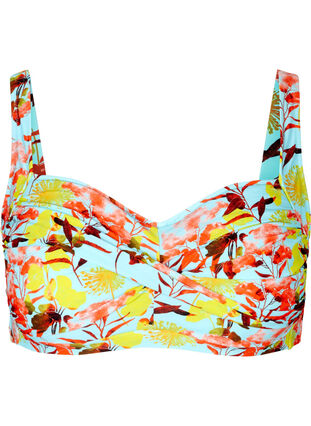Printet bikini overdel, Bright Flower, Packshot image number 0