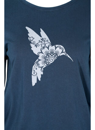 Økologisk bomulds t-shirt med smock, NavyBlazer Acid Bird, Packshot image number 2