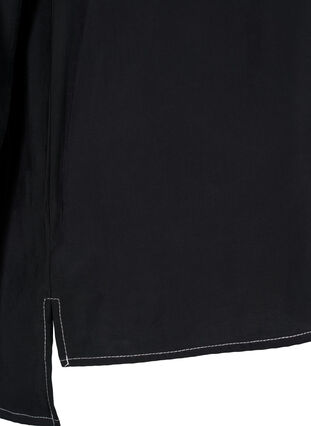 Skjorte med kontrastsyninger, Black, Packshot image number 3