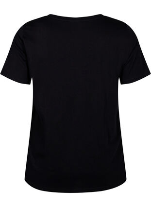 Bomulds t-shirt med motiv, Black w. Face Foil, Packshot image number 1