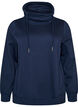 Sweatshirt med h&oslash;j krave og lommer, Bl&aring;, Packshot image number 0