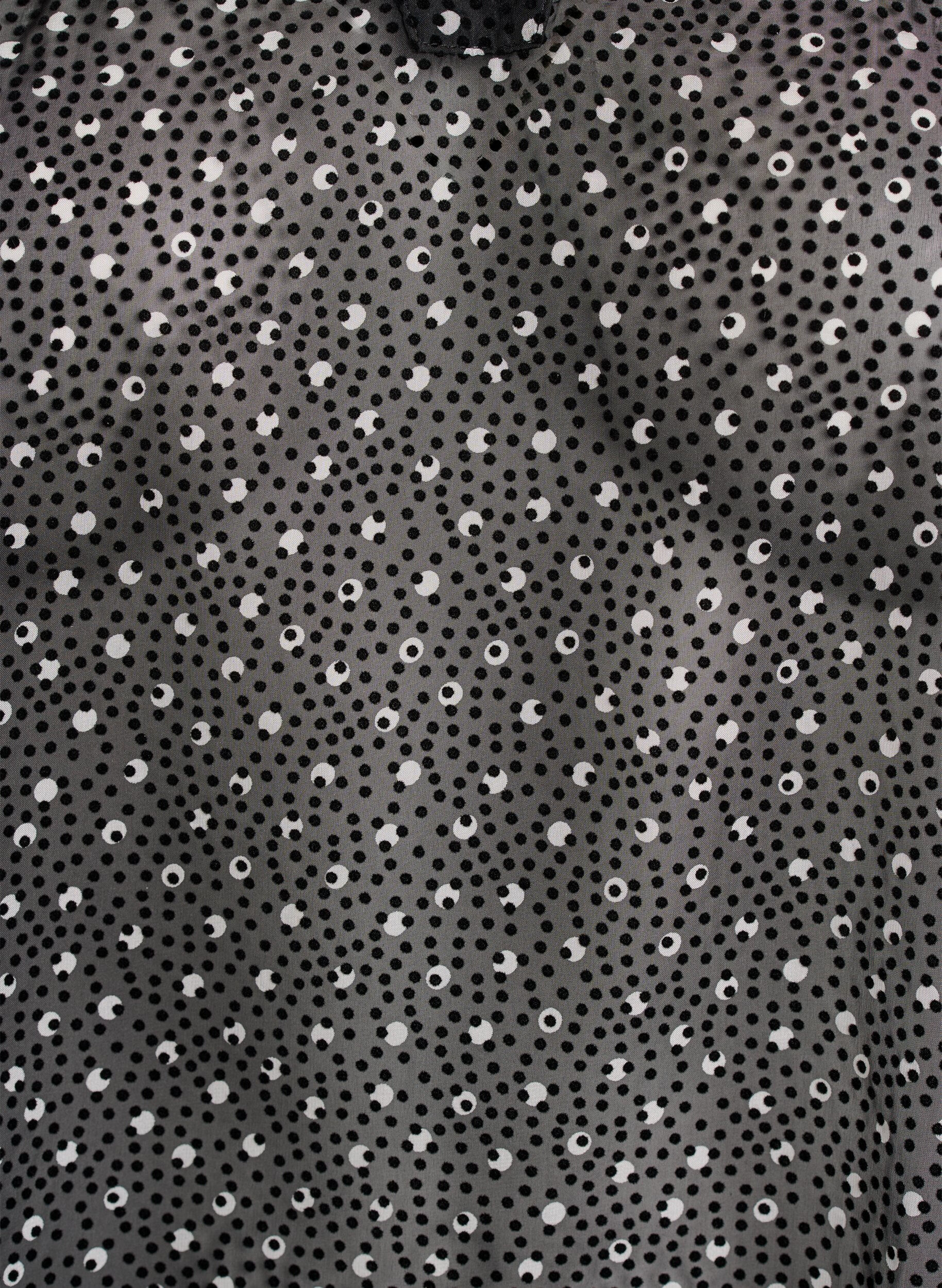 Zizzi Tunika i chiffon med fl&oslash;jlsprikket m&oslash;nster, Sort, Packshot image number 2