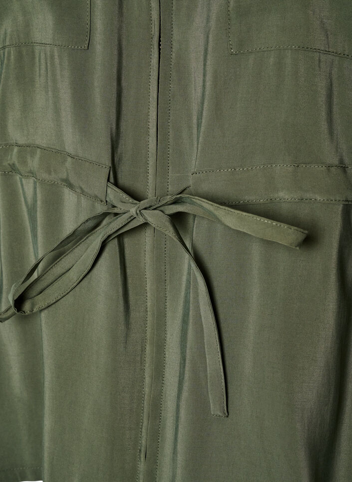 Vest i modal med lynl&aring;s og bindeb&aring;nd, Gr&oslash;n, Packshot image number 3