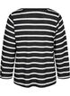 Cardigan med bindebånd, Black White stripe, Packshot image number 1