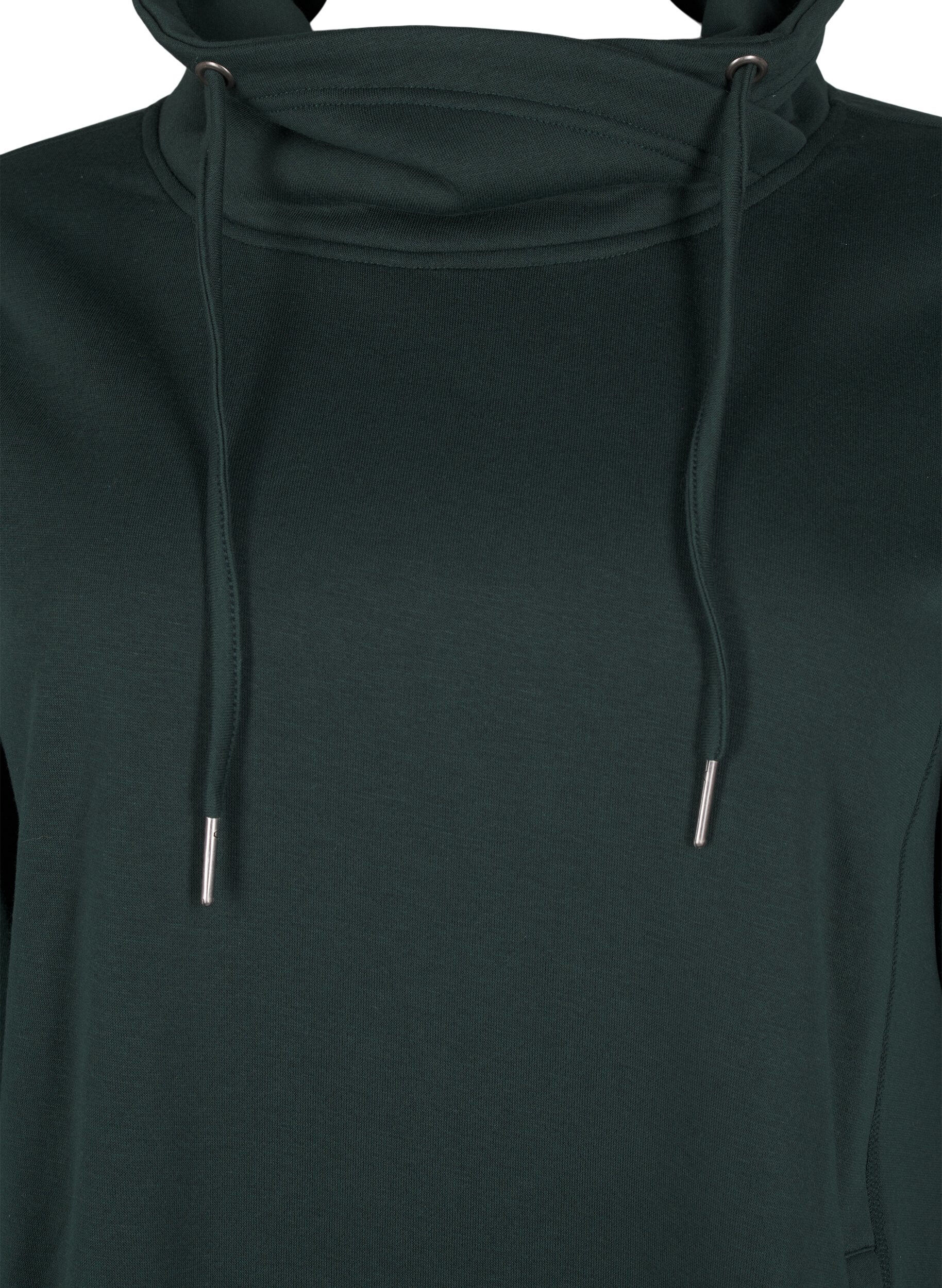 Zizzi FLASH - Sweatshirt med h&oslash;j krave, Scarab, Packshot image number 2