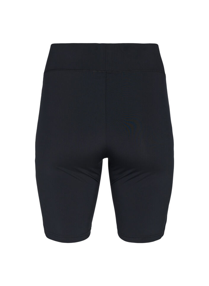 T&aelig;tsiddende tr&aelig;ningsshorts med logo, Black, Packshot image number 1