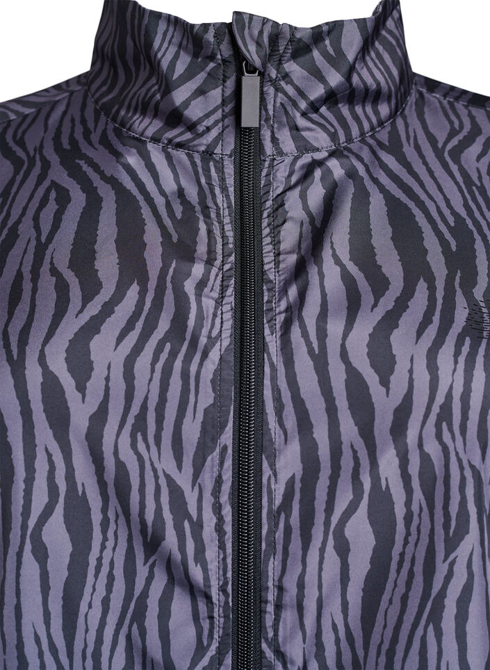 Løbejakke med høj hals og justerbar bund, Grå, Packshot image number 2