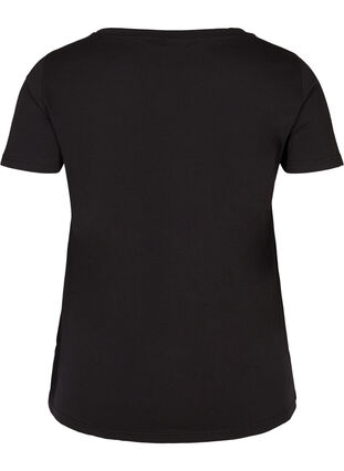 T-shirt i økologisk bomuld, Black, Packshot image number 1