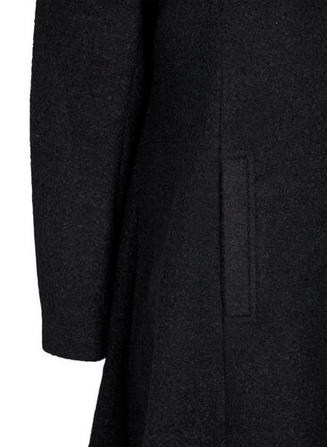 A-formet frakke med hætte, Black, Packshot image number 3