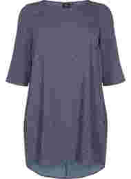 Printet kjole med 3/4 ærmer, Blue Graphic