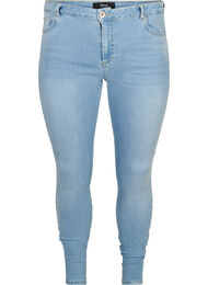 Super slim Amy jeans med høj talje, Light blue denim