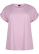 Kort&aelig;rmet t-shirt i bomuldsblanding, Lilla, Packshot image number 0