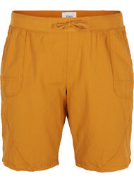 Løse shorts i bomuld, Golden Yellow