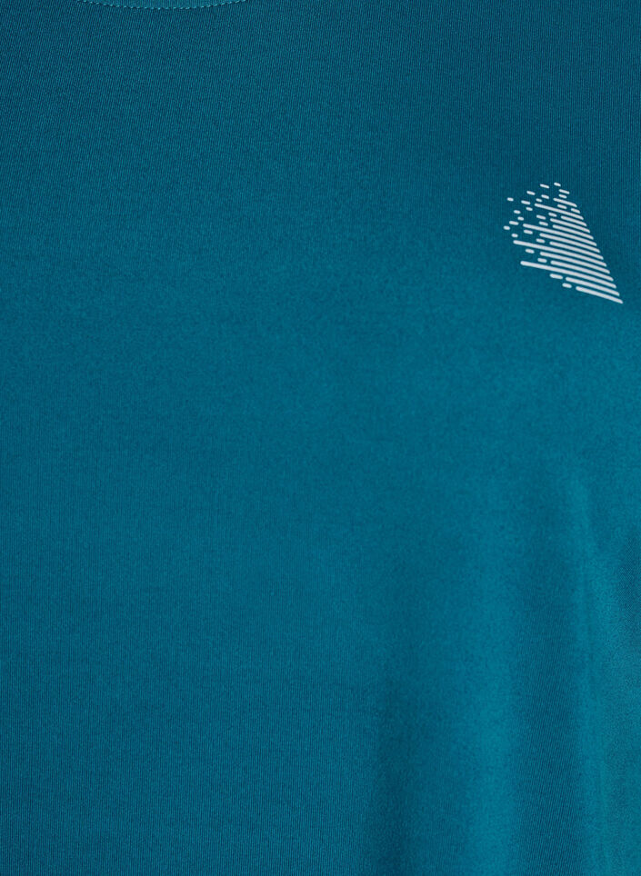 Ensfarvet tr&aelig;nings t-shirt, Gr&oslash;n, Packshot image number 2