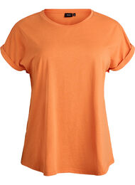 Kort&aelig;rmet t-shirt i bomuldsblanding, Orange