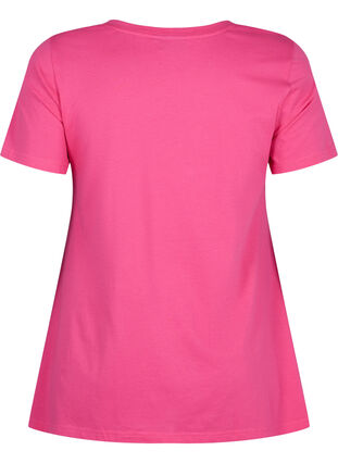 Bomulds t-shirt med korte ærmer, Raspberry S. Best, Packshot image number 1