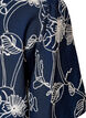 Kort&aelig;rmet bluse med broderet m&oslash;nster, Bl&aring;, Packshot image number 3