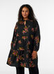 Kjole med blomsterprint og bindeb&aring;nd, Sort, Model image number 0