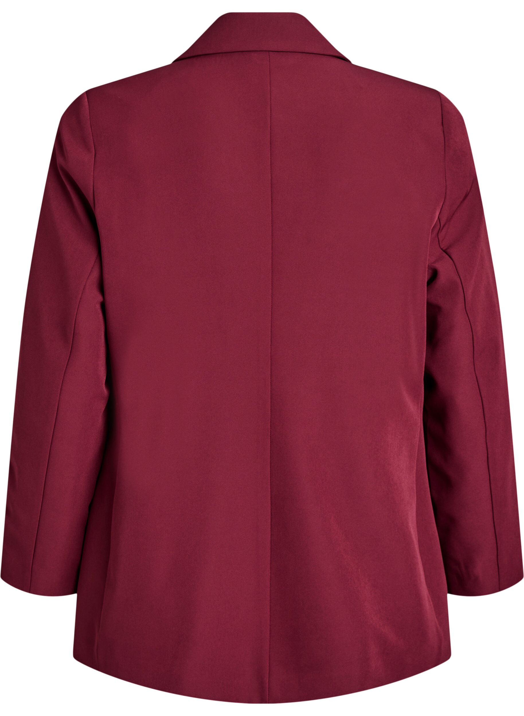 ZizziKlassisk blazer med knaplukning, R&oslash;d, Packshot image number 1