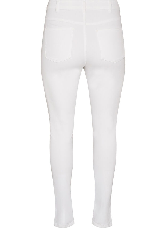 Amy jeans med h&oslash;j talje og super slim fit, Hvid, Packshot image number 1
