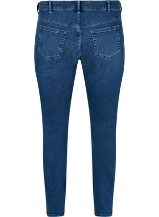Ekstra slim Sanna jeans med regulær talje, Blue denim, Packshot image number 1