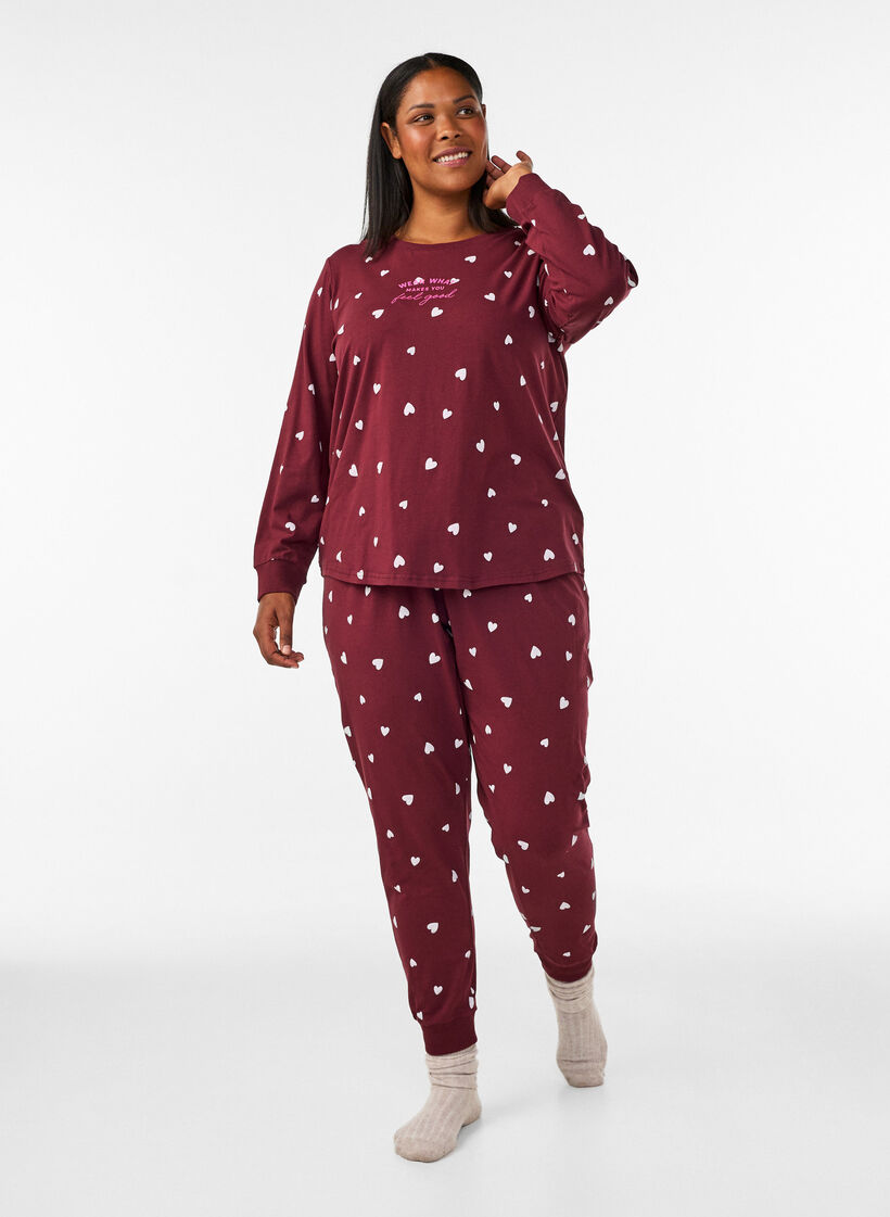 Natbukser med print, R&oslash;d, Model image number 0