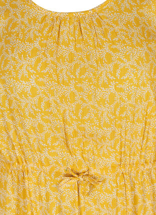 Kjole med korte ærmer, Yellow Branch, Packshot image number 2