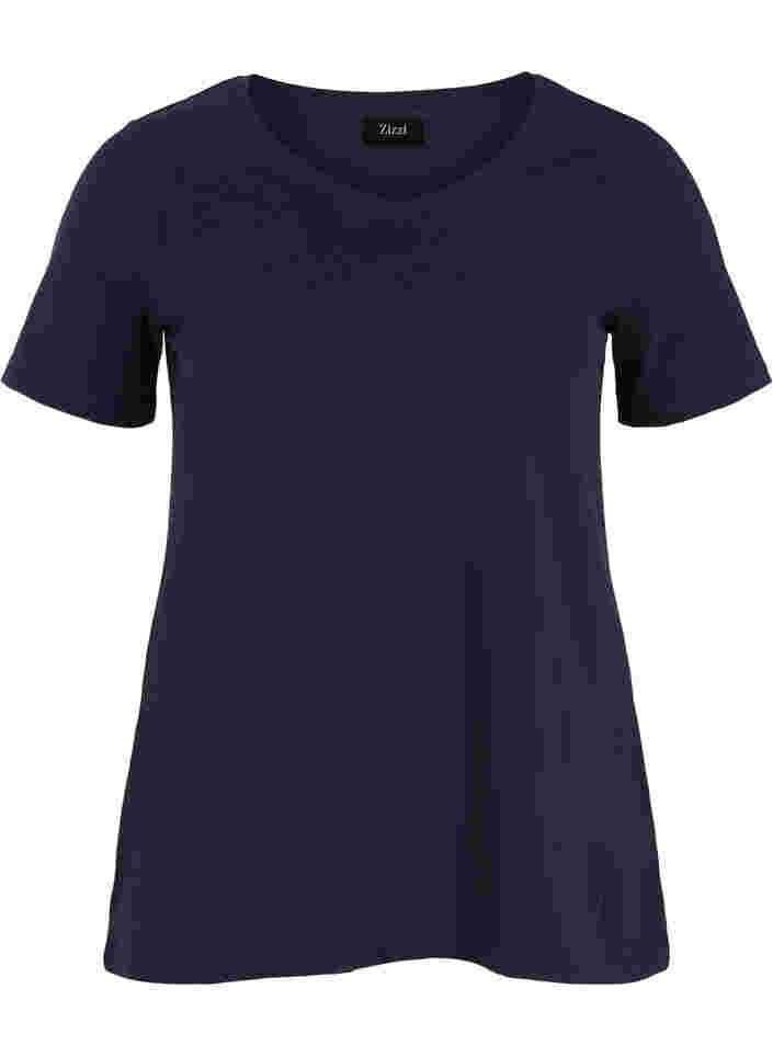 Basis t-shirt med v-hals, Night Sky