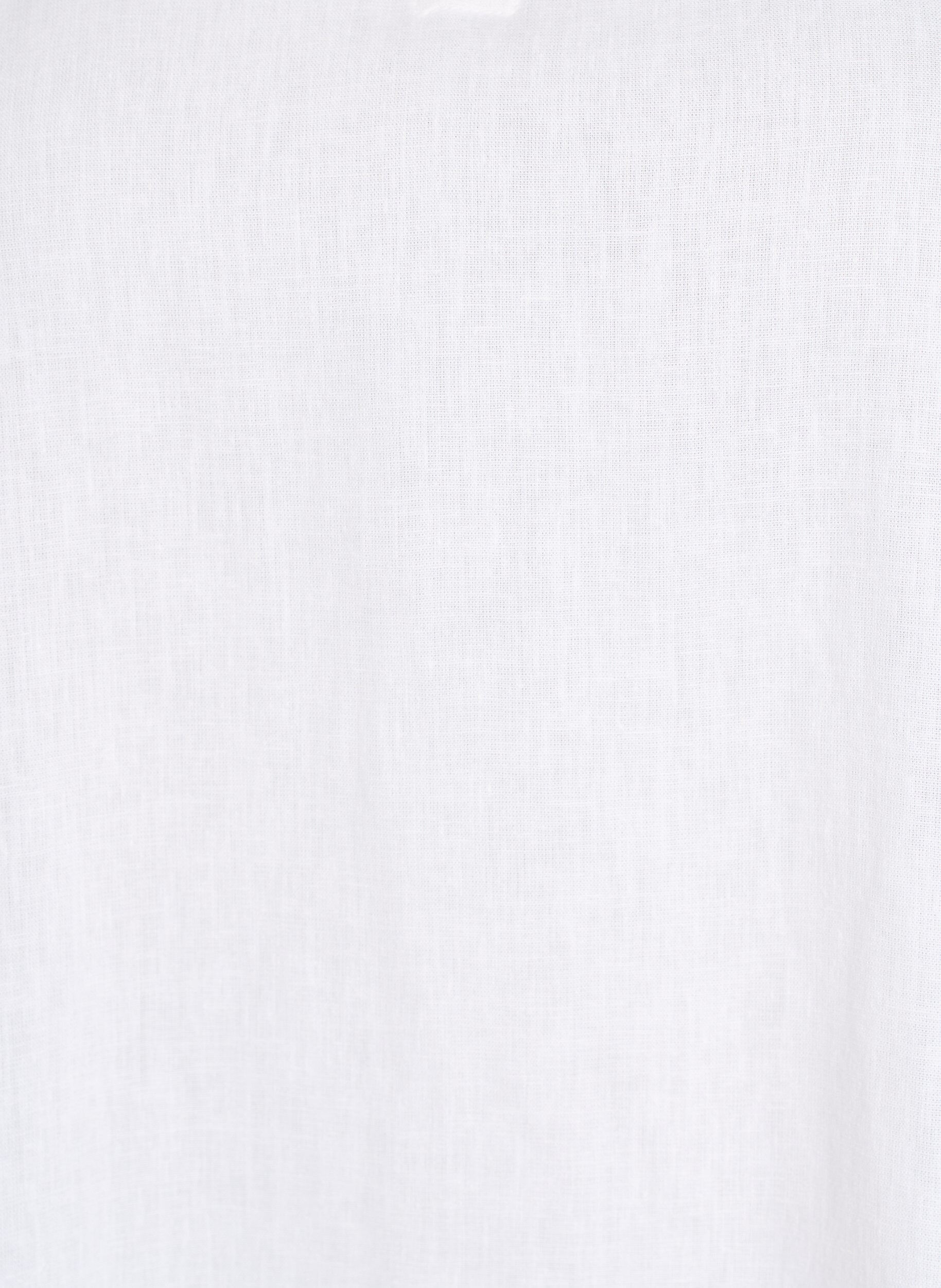 Zizzi Bluse i h&oslash;r og viskose med 1/2 &aelig;rmer, Hvid, Packshot image number 2