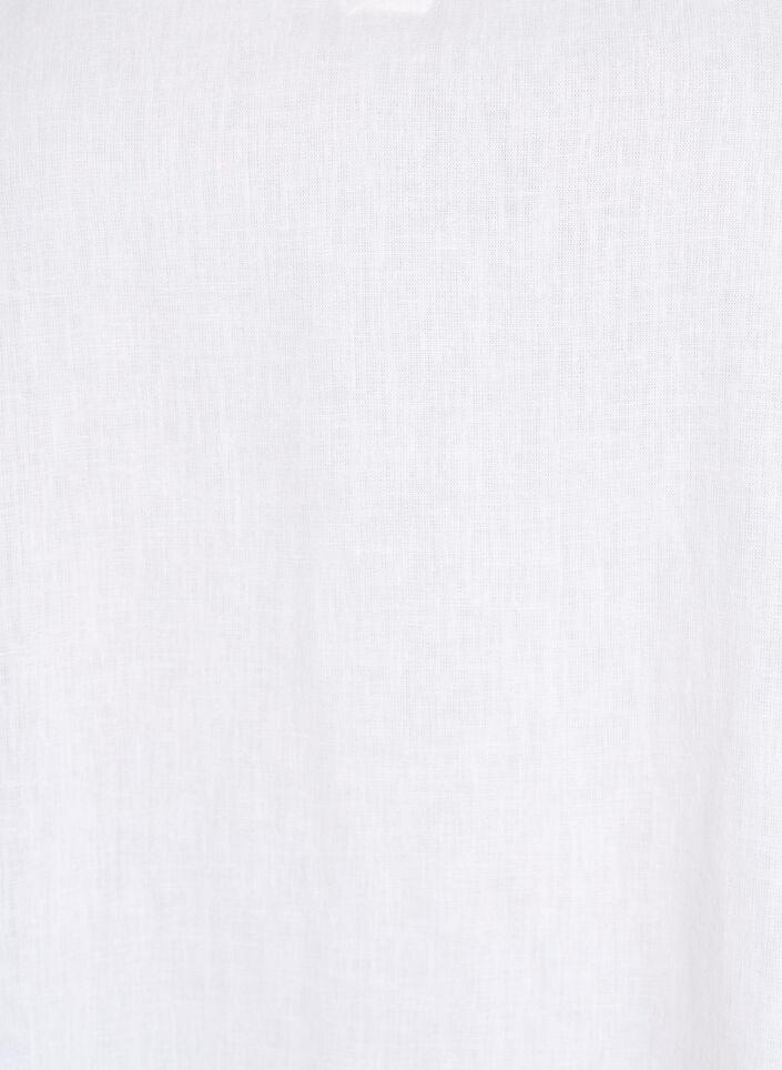Bluse i h&oslash;r og viskose med 1/2 &aelig;rmer, Hvid, Packshot image number 2