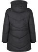 Vandafvisende pufferjakke med hætte, Sort, Packshot image number 1