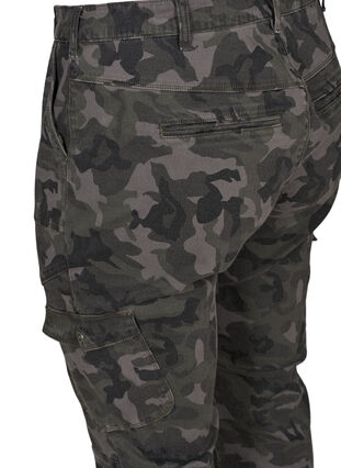 Cargo bukser med camouflage print, Camouflage, Packshot image number 3