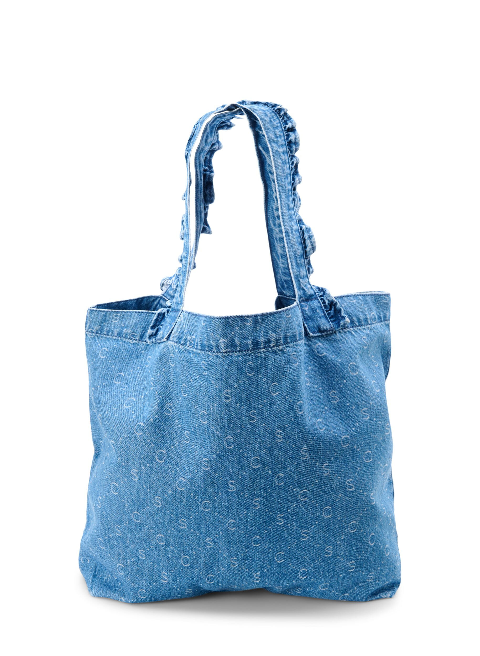 Zizzi Denim shoppingbag, Light Blue Denim, Packshot image number 1